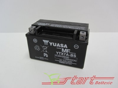 BATTERIE MOTO YUASA YTX7A 12V 6AH 105A